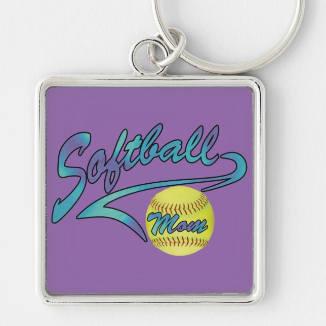 Llavero Fastpitch Softball Mom Athletic Tail (Frente)