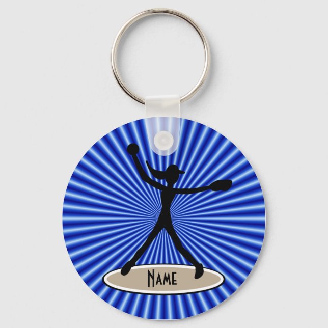 Llavero Fastpitch Softball Pitcher Keychain (Anverso)