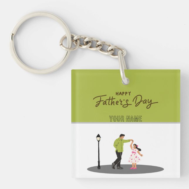 Llavero Father’s Day Gift for Dad | Custom Photo & Name (Frente)