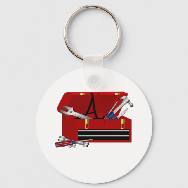 Llavero Father's Day Tool Box Initial A (Anverso)