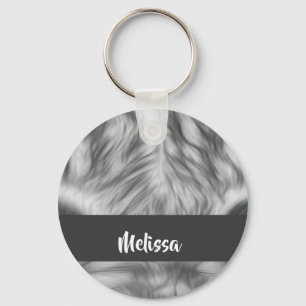 Llavero Faux fur nombre personalizado