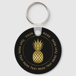 Llavero Faux Gold Pineapple Keychain