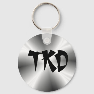Llavero Faux Silver TKD Keychain