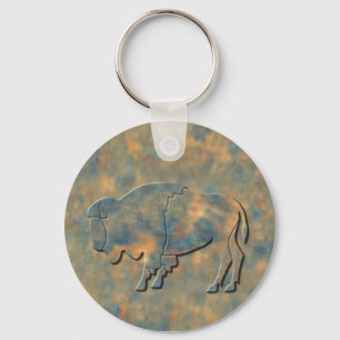 Llavero Faux Stone Bison