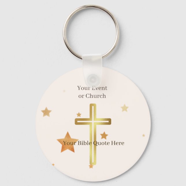 Llavero Favor de la Iglesia de Navidad Cristiana: Keychain (Anverso)