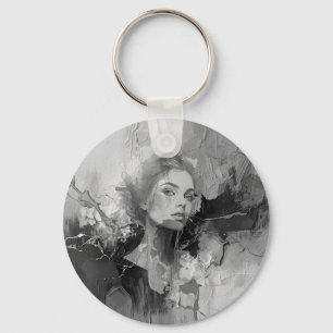 Llavero Favor del Relieve metalizado - arte retrato femeni