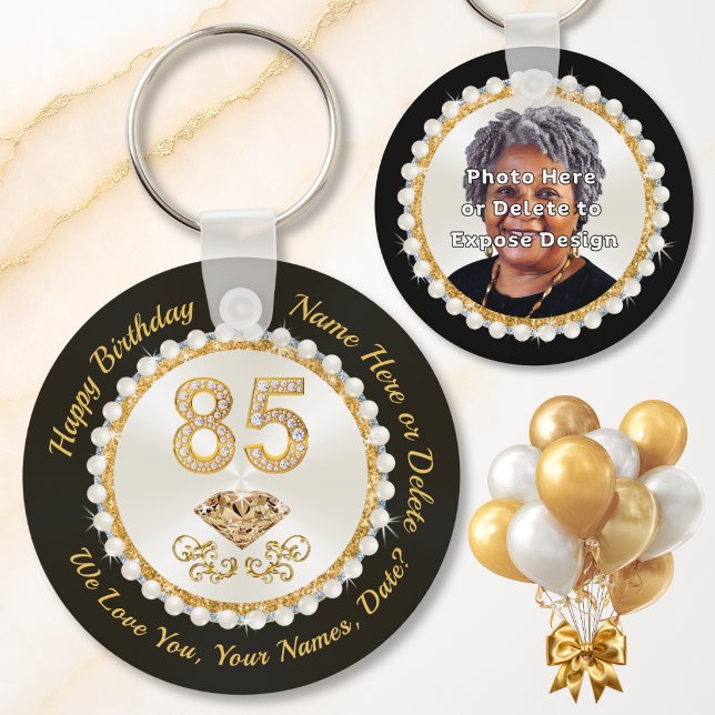 Llavero Favores para la fiesta de cumpleaños número 85, cu (Favors for 85th birthday party. Birthday party ideas for mom or grandma. 85th birthday party favors!)