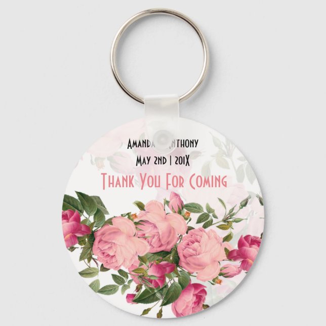 Llavero Favoritos florales - regalo de agradecimiento (Anverso)