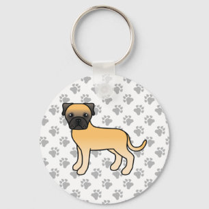 Llavero Fawn Bullmastiff Cute Cartog Dog