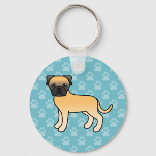 Llavero Fawn Cute Bullmastiff Perro
