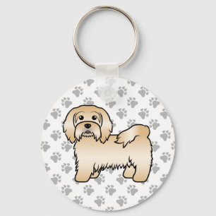 Llavero Fawn Havanese Cute Cartoon Dog Ilustracion