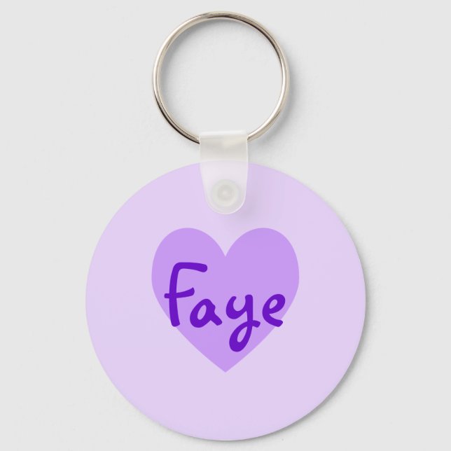 Llavero Faye en morado (Anverso)