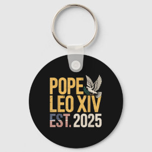 Llavero Fe cristiana del Papa estadounidense Leo Iglesia C