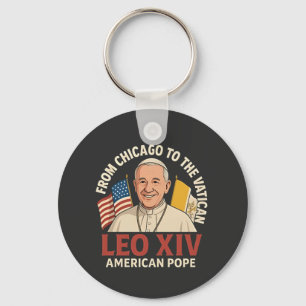 Llavero Fe cristiana del Papa estadounidense Leo Iglesia C