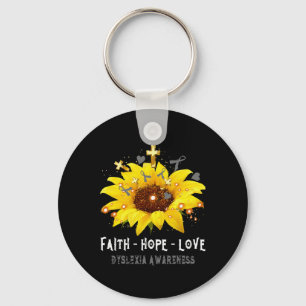 Llavero Fe del girasol Esperanza Amor Dislexia Conciencia