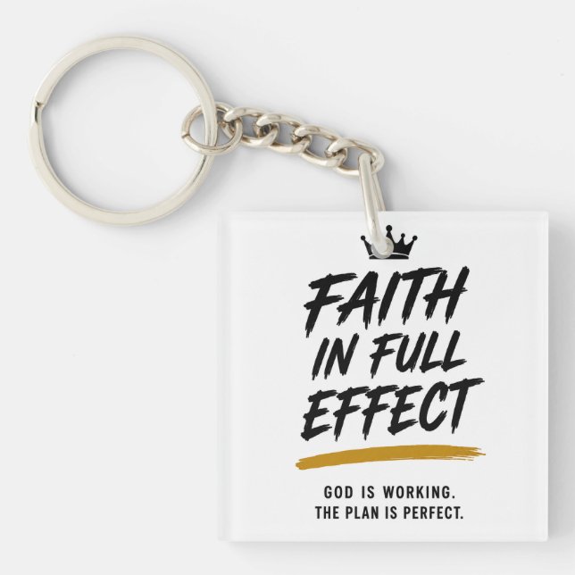 Llavero FE EN PLENO EFECTO — Inspirational Premium  (Frente)