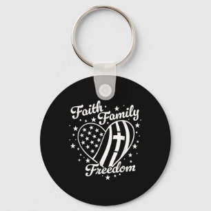 Llavero Fe Familia Libertad Patriota 4 De Julio 4 EEUU C