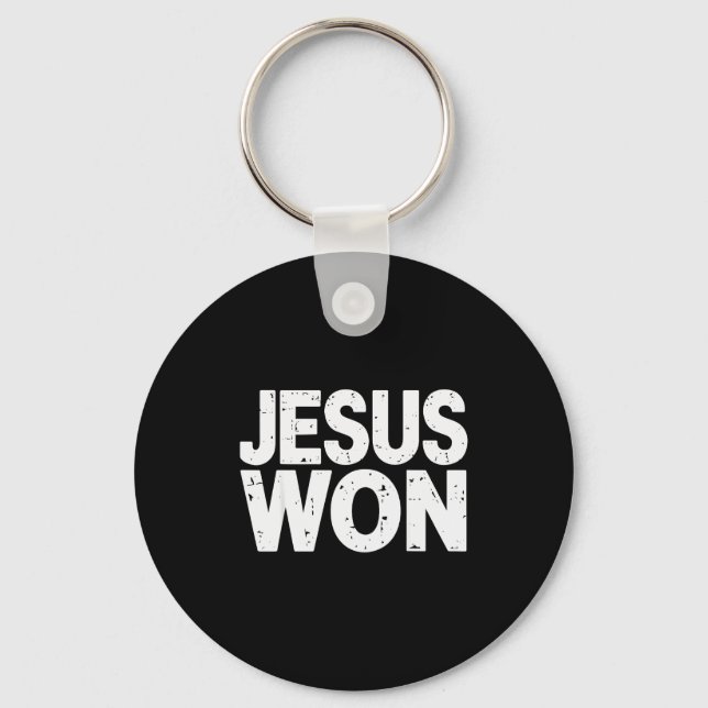 Llavero Fe religiosa cristiana Jesús ganó (Anverso)