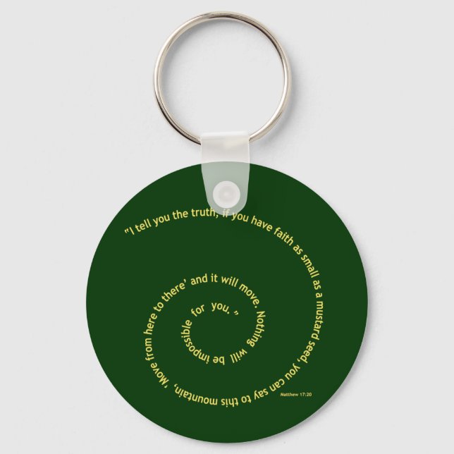 Llavero Fe tan pequeña como una semilla de mostaza (Anverso)