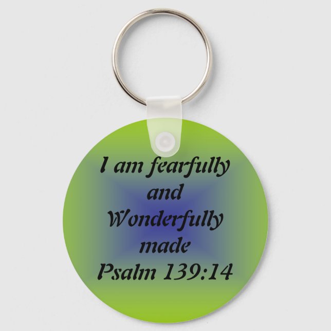 Llavero Fearfully and wonderfully made (Anverso)