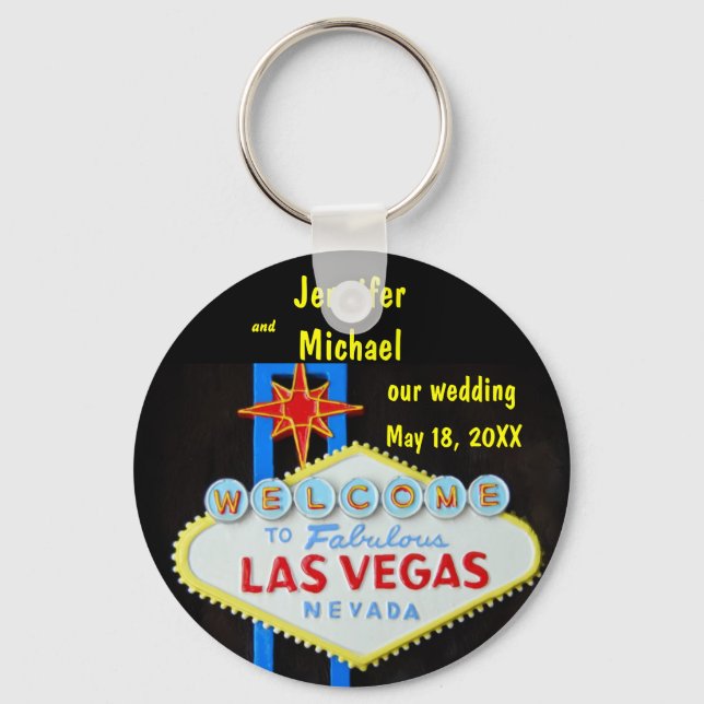 Llavero Fecha Boda de Las Vegas (Anverso)