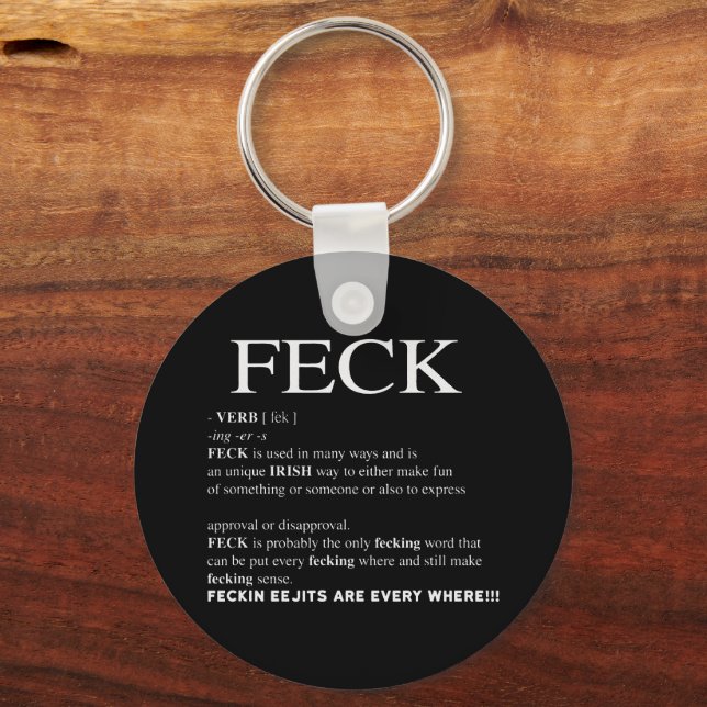 Llavero Feck Irish Definition divertida patrys day (Anverso)
