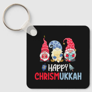 Llavero Felices Chrismukkah Gnomos Hanukkah Feliz Navidad