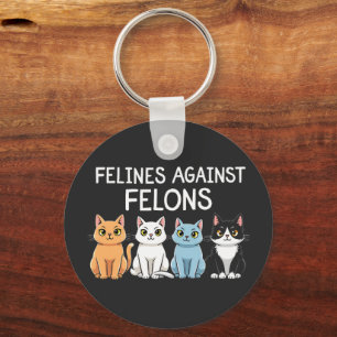 Llavero Felices contra los felinos Trump Harris