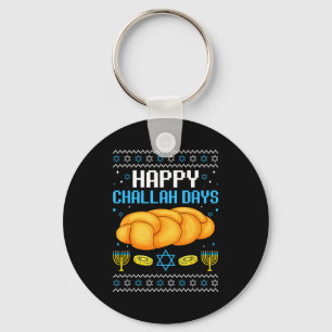 Llavero Felices Días de Challah Navidad Fea Hanukkah
