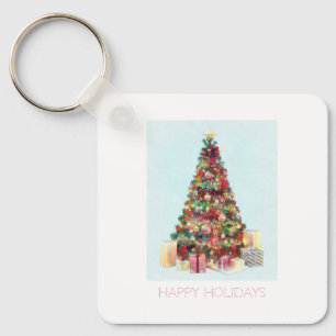 Llavero Felices Fiestas. Árbol de Navidad