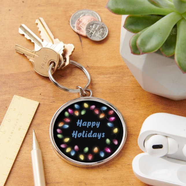 Llavero Felices fiestas Navidades coloridos y festivos (Escritorio )