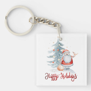 Llavero Felices fiestas, Santa Claus Pine Tree