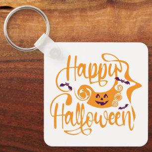 Llavero Felices murciélagos de Halloween jack o lantern