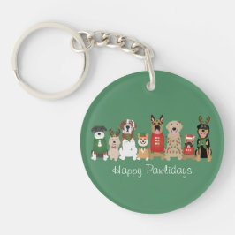 Llavero Felices Pawlidays Perros Red Green