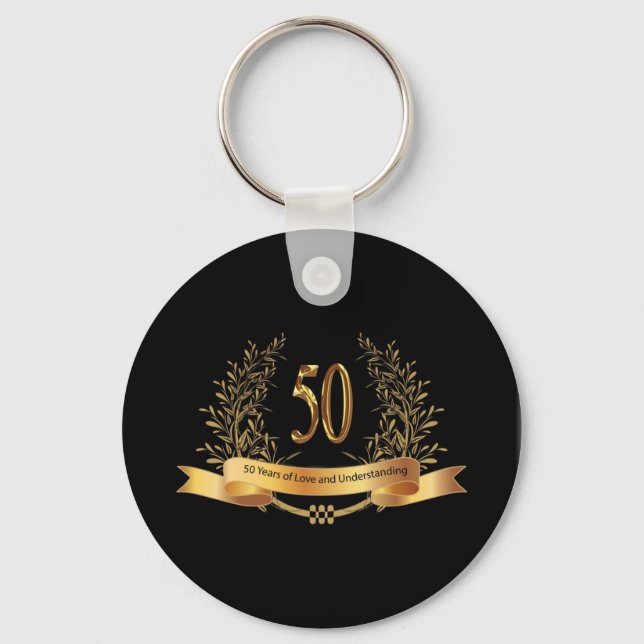 Llavero Felices regalos del 50° Aniversario del Boda (Anverso)