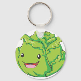 Llavero Felices repollo Vegetable Sonriendo
