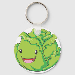 Llavero Felices repollo Vegetable Sonriendo