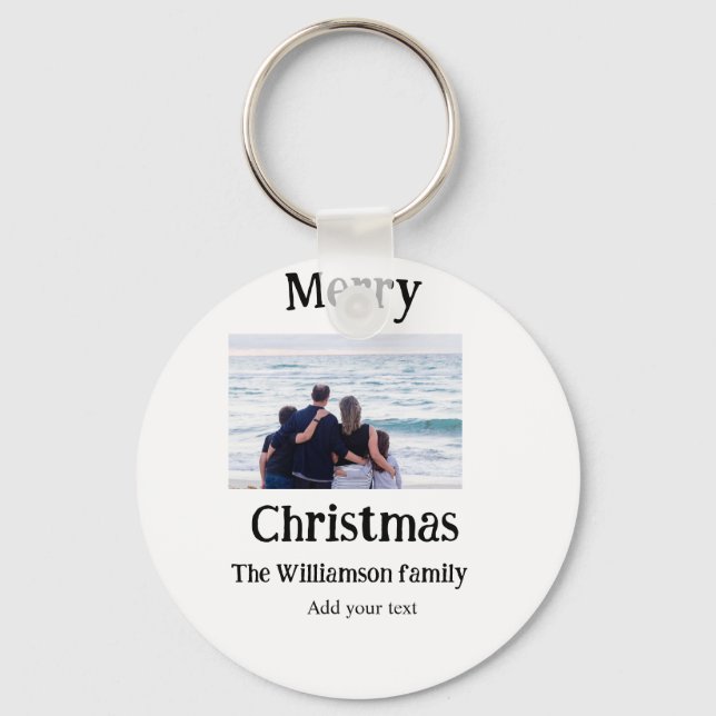Llavero Felices vacaciones agregar Navidades de fotos de n (Anverso)