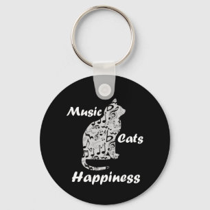 Llavero Felicidad de Gatos Musicales - Cita de Amante de M