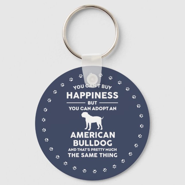 Llavero Felicidad por la adopción de Bulldoges en Estados  (Anverso)