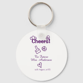 Llavero Felicidades a la futura Sra. agregar nombre de la 