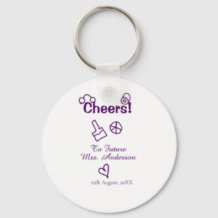 Llavero Felicidades a la futura Sra. agregar nombre de la