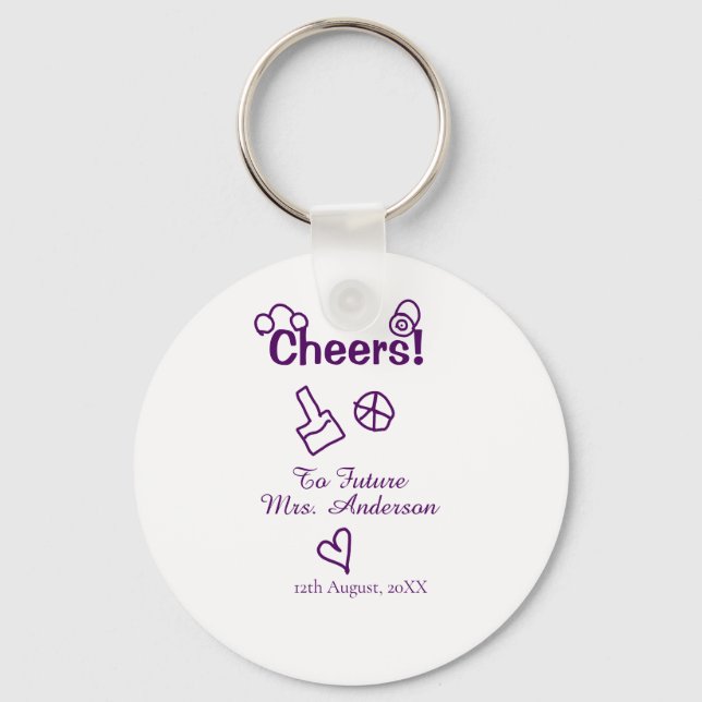 Llavero Felicidades a la futura Sra. agregar nombre de la  (Anverso)