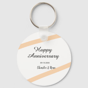 Llavero Felicidades aniversario de boda líneas pastel nara