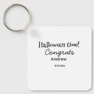 Llavero Felicidades en Halloween agregar nombre fecha año