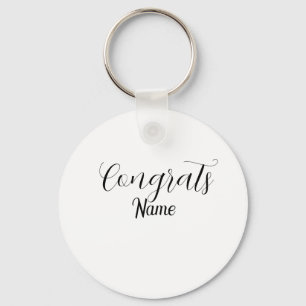 Llavero Felicidades graduado nombre simple minimal año cla