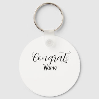 Llavero Felicidades graduado nombre simple minimal año cla