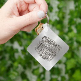 Llavero Felicidades por tu primer vuelo en solitario