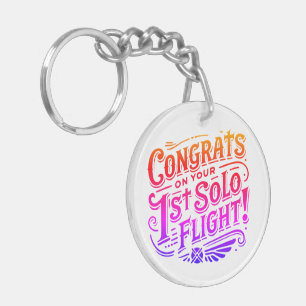 Llavero Felicidades por tu primer vuelo individual