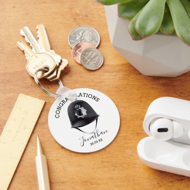 Llavero Felicitaciones a oficial de policía (Escritorio )